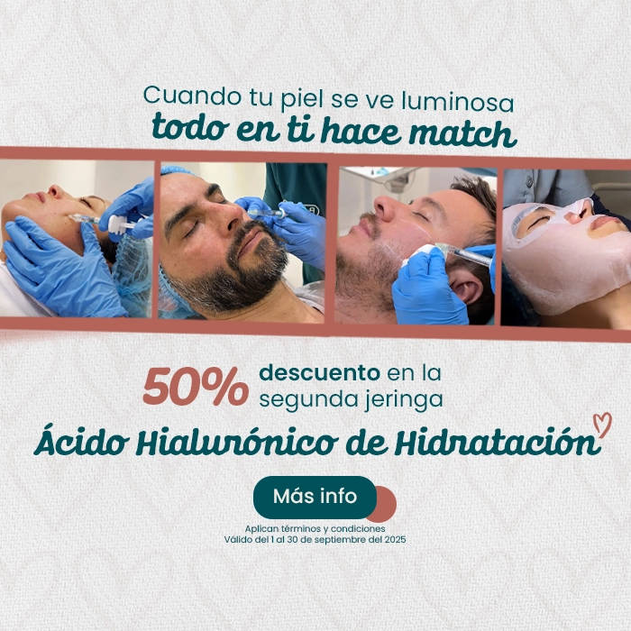 Comparativa de nariz con puntos negros y piel limpia tras tratamiento facial de limpieza profunda, junto a mensaje promocional